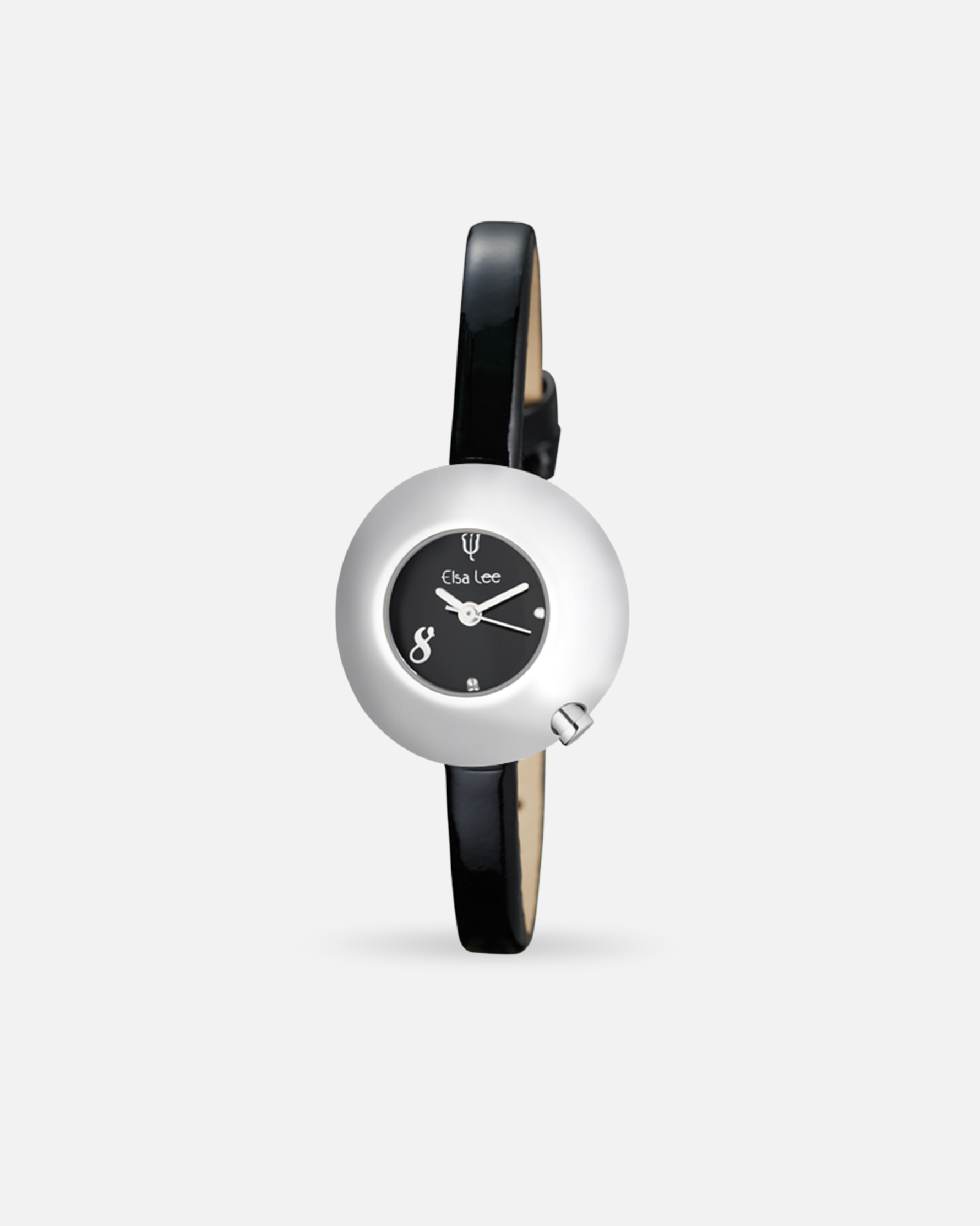 Montre BULLE – Cadran Noir & Bracelet Cuir Noir
