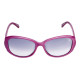 Elsa Lee Paris sunglasses, classic plastic frame in purple, with Elsa Lee symbol on the inside of the temples