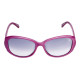 Lunettes de soleil Elsa Lee, monture en plastique de couleur violette et motif logo Elsa Lee blancs à l'intérieur des branches