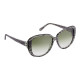 Elsa Lee Paris sunglasses, with a modern brown frame and transparent stripes