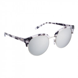 Elsa Lee Paris sunglasses, modern semi rimless frame made of plastic and metal in black and grey