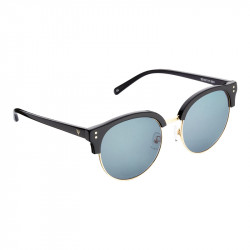 Elsa Lee Paris sunglasses, modern semi rimless frame made of plastic and metal in black and gold