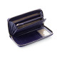 Extra companion by Elsa Lee Paris, purple leather wallet with fabric interior 23,5x12cm