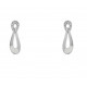 Boucles d'Oreilles Elsa Lee Paris, Argent 925, motif Infinity, avec oxydes de Zirconium incolores sur la première partie du moti