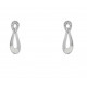 Elsa Lee Paris Silver Sterling dangling earrings with "Infinity" shape and cubics zirconia