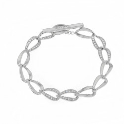 Bracelet Elsa Lee Paris Infinity en Argent 925, avec 6 maillons recouverts d'oxydes de Zirconium