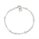 Bracelet Elsa Lee Paris, en Argent 925, longueur 18cm avec alternance d'oxydes de Zirconium blancs de différentes tailles