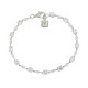 Bracelet Elsa Lee Paris, en Argent 925, longueur 18cm avec alternance d'oxydes de Zirconium blancs tailles princess et navette