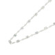 Collier Elsa Lee Paris, en Argent 925, avec alternance d'oxydes de Zirconium blancs taille brillant et navette