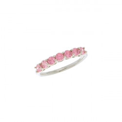 Bague Pink Elsa Lee Paris en argent massif avec oxydes de Zirconium roses sertis griffe
