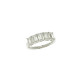 Silver emerald cut ring 