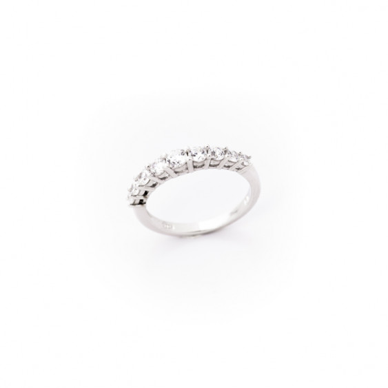 Bague Incroyable Elsa Lee Paris en Argent 925, neuf oxydes de Zirconium incolores