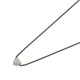 Collier Lien Elsa Lee Paris en "Argent 925" - un oxyde de Zirconium forme coeur sertis clos sur un cordon noir