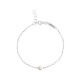 Elsa Lee Paris sterling silver chain bracelet with a 8mm white pearl, 20cm diameter