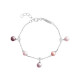 Bracelet Elsa Lee Paris, collection La Vie en Rose, en argent massif, oxydes de Zirconium et perles de différentes couleurs