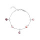 Elsa Lee Paris sterling silver chain bracelet, featuring different coloured pearls and Cubic Zirconia from Life in Pink collecti