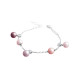 Bracelet Elsa Lee Paris, collection La Vie en Rose, en argent massif, oxydes de Zirconium et perles de différentes couleurs