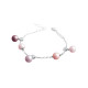 Elsa Lee Paris sterling silver chain bracelet, featuring different coloured pearls and Cubic Zirconia from Life in Pink collecti