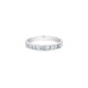 Elsa Lee Paris fine 925 sterling silver wedding ring for women, with 9 close set Cubic Zirconia