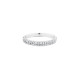 Elsa Lee Paris sterling silver women wedding ring, with two rows of clear Cubic Zirconia on the top of it