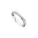 Elsa Lee Paris fine 925 sterling silver wedding ring for women, one row of perfectly clear Cubic Zirconia