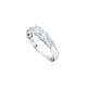 Elsa Lee Paris fine 925 sterling silver wedding ring for women with 3 princess-shaped Cubic Zirconia 