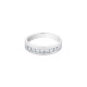 Elsa Lee Paris sterling silver wedding ring for women, close set Cubic Zirconia