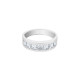 Elsa Lee Paris women's fine 925 silver wedding ring with close set Cubic Zirconia