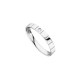 Simply designed wedding ring for women from Elsa Lee Paris, crafted in silver with a single Cubic Zirconia centerpiece