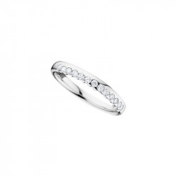 Alliance Femme en argent 925, sertie d'oxydes de Zirconium scintillants