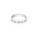 Elsa Lee Paris wedding ring created for women with a geometric design, crafted in silver with Cubic Zirconia