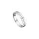 Men wedding ring from Elsa Lee Paris, crafted in sterling silver, geometric lines