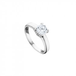 Elsa Lee Paris sterling silver ring, with diamond cut Cubic Zirconia