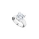 Elsa Lee Paris sterling silver ring, with impressive diamond cut Cubic Zirconia