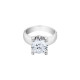 Elsa Lee Paris sterling silver ring, with impressive diamond cut Cubic Zirconia