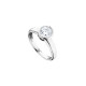 Elsa Lee Paris sterling silver ring, with a close set cut diamond Cubic Zirconia