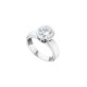 Elsa Lee Paris sterling silver ring, with a close set cut diamond Cubic Zirconia