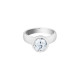 Elsa Lee Paris sterling silver ring, with a close set cut diamond Cubic Zirconia