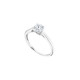 Elsa Lee Paris sterling silver ring, classic and traditional design with a cut diamond Cubic Zirconia