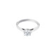 Elsa Lee Paris sterling silver ring, classic and traditional design with a cut diamond Cubic Zirconia