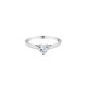 Elsa Lee Paris sterling silver ring, with a heart-shaped clear Cubic Zirconia