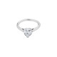 Elsa Lee Paris sterling silver ring, with a heart-shaped clear Cubic Zirconia
