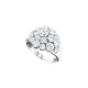 Elsa Lee Paris sterling silver Ring , flower pattern made with 17 clear Cubic Zirconia