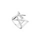 Silver Cross open Ring by Elsa Lee PARIS with its graphic and delicate cross design 