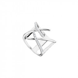 Silver Cross open Ring by Elsa Lee PARIS with its graphic and delicate cross design 