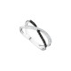Black and white Cross Ring in 925 silver by Elsa Lee Paris 
