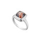 Elsa Lee Paris sterling silver ring with one brown stone