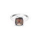 Elsa Lee Paris sterling silver ring with one brown stone