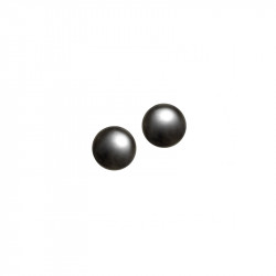 Elsa Lee Paris sterling silver earrings, from Pearls collection, two grey pearls of 8mm