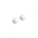 Elsa Lee Paris sterling silver earrings, from Pearls collection, two white pearls of 8mm